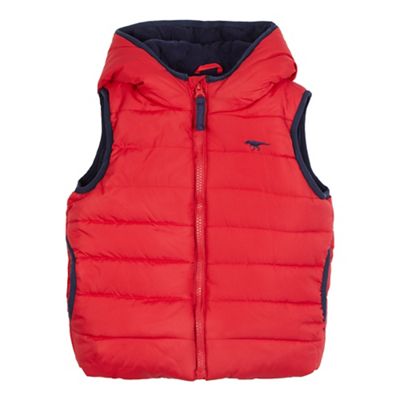 Boys' red quilted gilet
